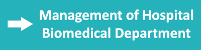 management of hospital biomedical dept button